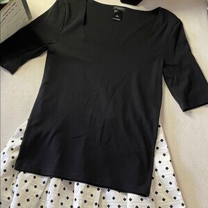 050-Ann Taylor Factory Classic Black Blouse